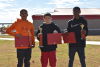 1st Place Preston Needham (center), 2nd Place Brandon Atwood (left), 3rd Place Ellis Wright (right).